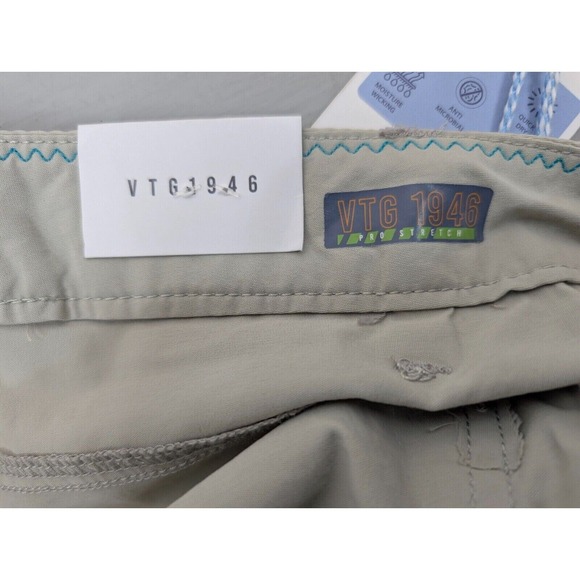 Vintage 1946 Men's Pro Stretch Pants Quick Dry Stretch Stone Size 32 NWT RARE - Picture 2 of 13